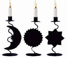 Sun Moon Star Candle Holders