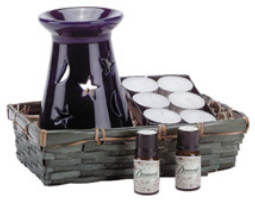 Moon & Stars Cutout Oil Warmer (Blue)